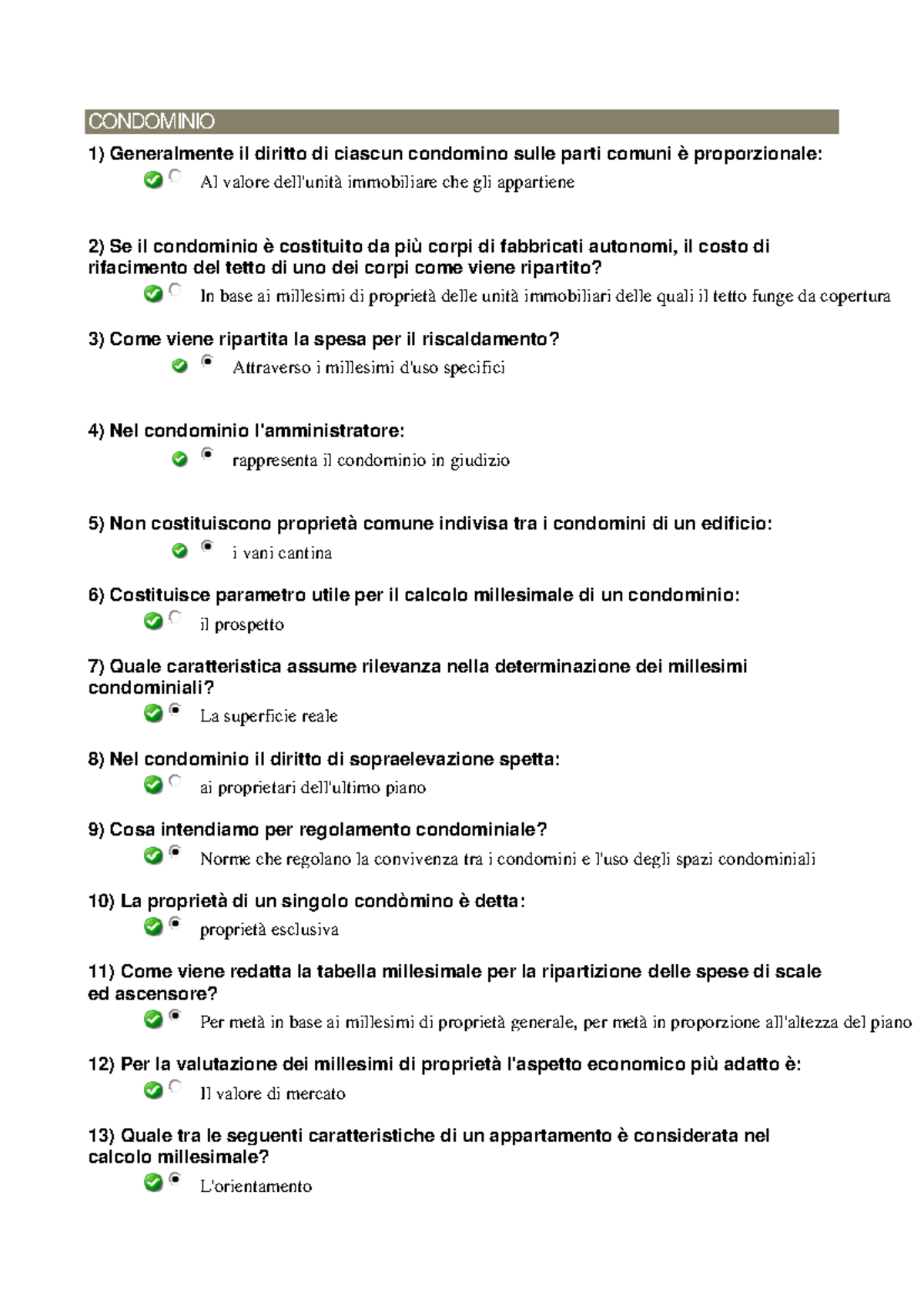 Quiz amministratore condominio